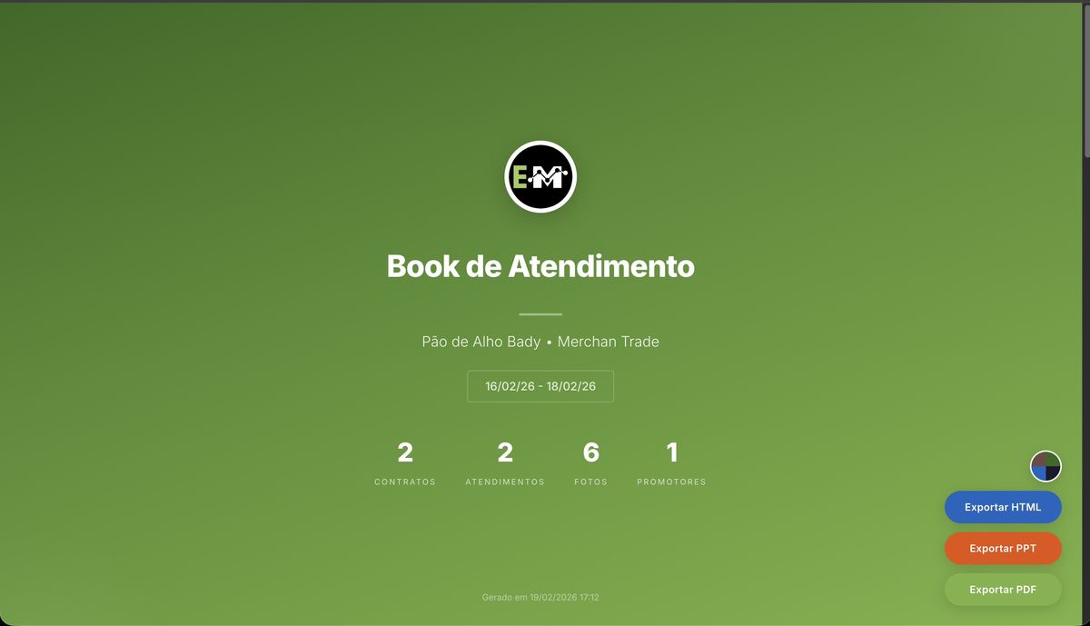 Botões de Exportação