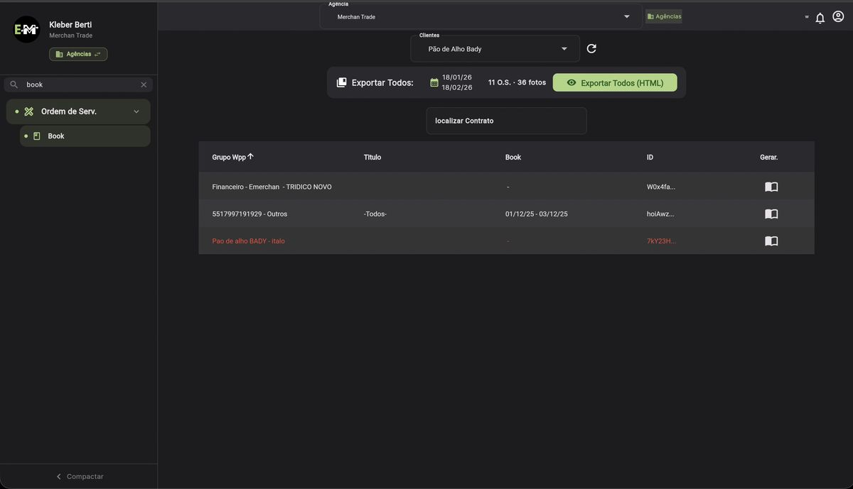 Book Lista de Contratos