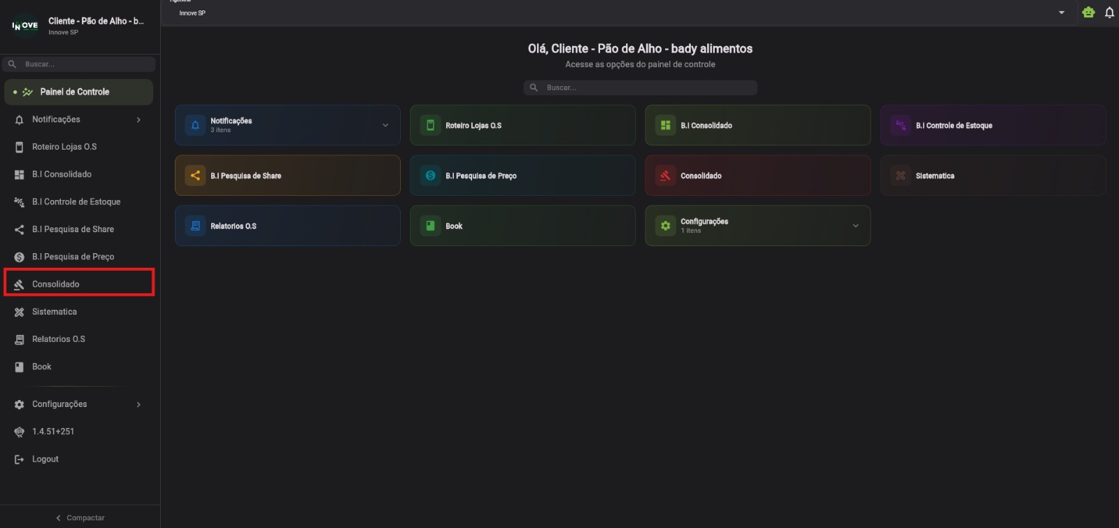 Painel consolidado da indústria