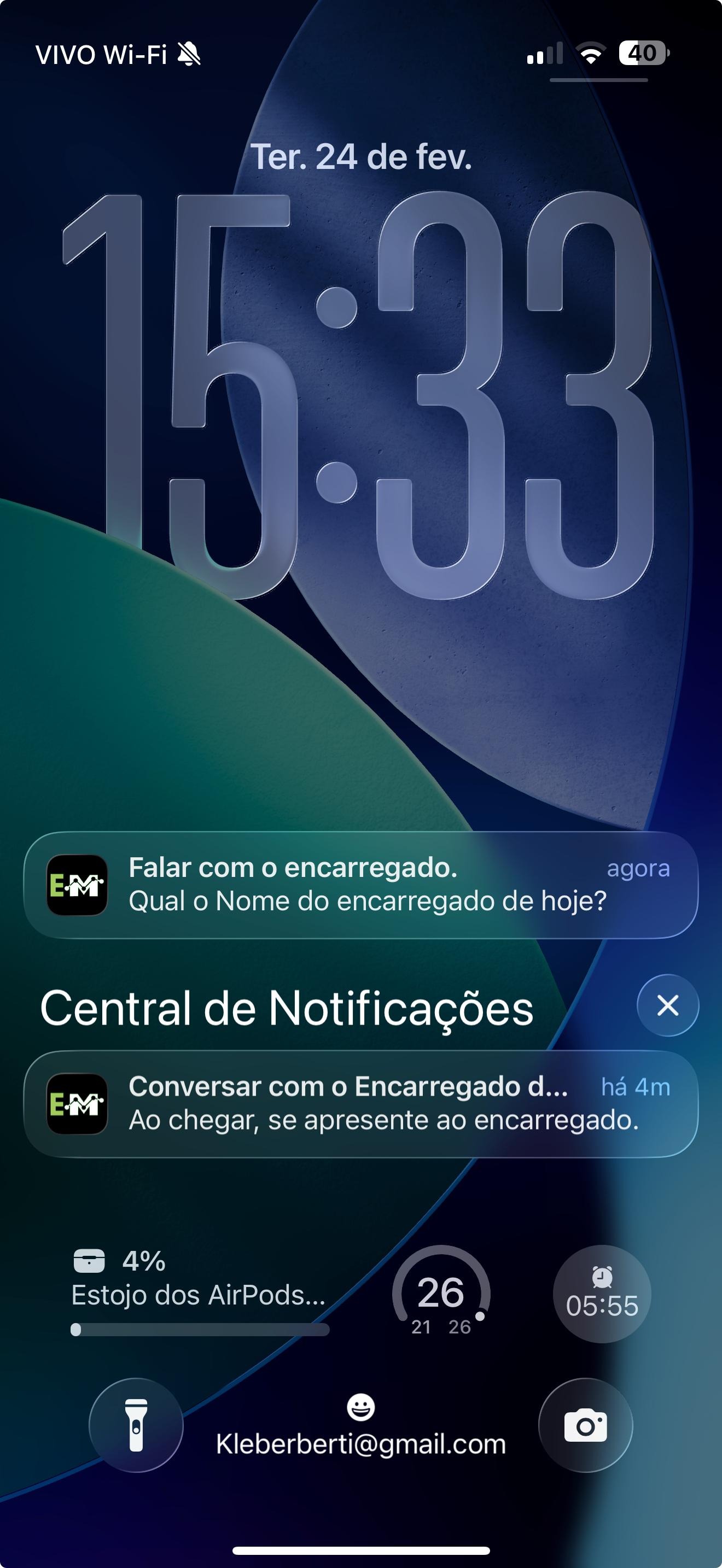 Push notification no iPhone