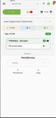 Tela de Minhas Ordens de Serviço do supervisor